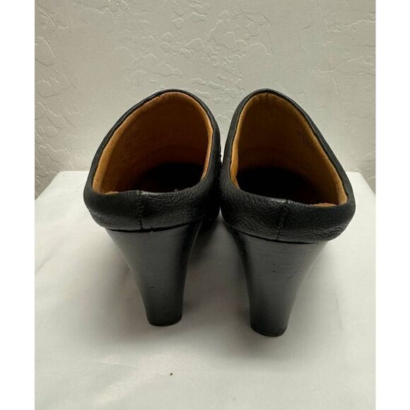 SOFFT Leather Studded Stitched Clogs Black 10M - Picture 3 of 7